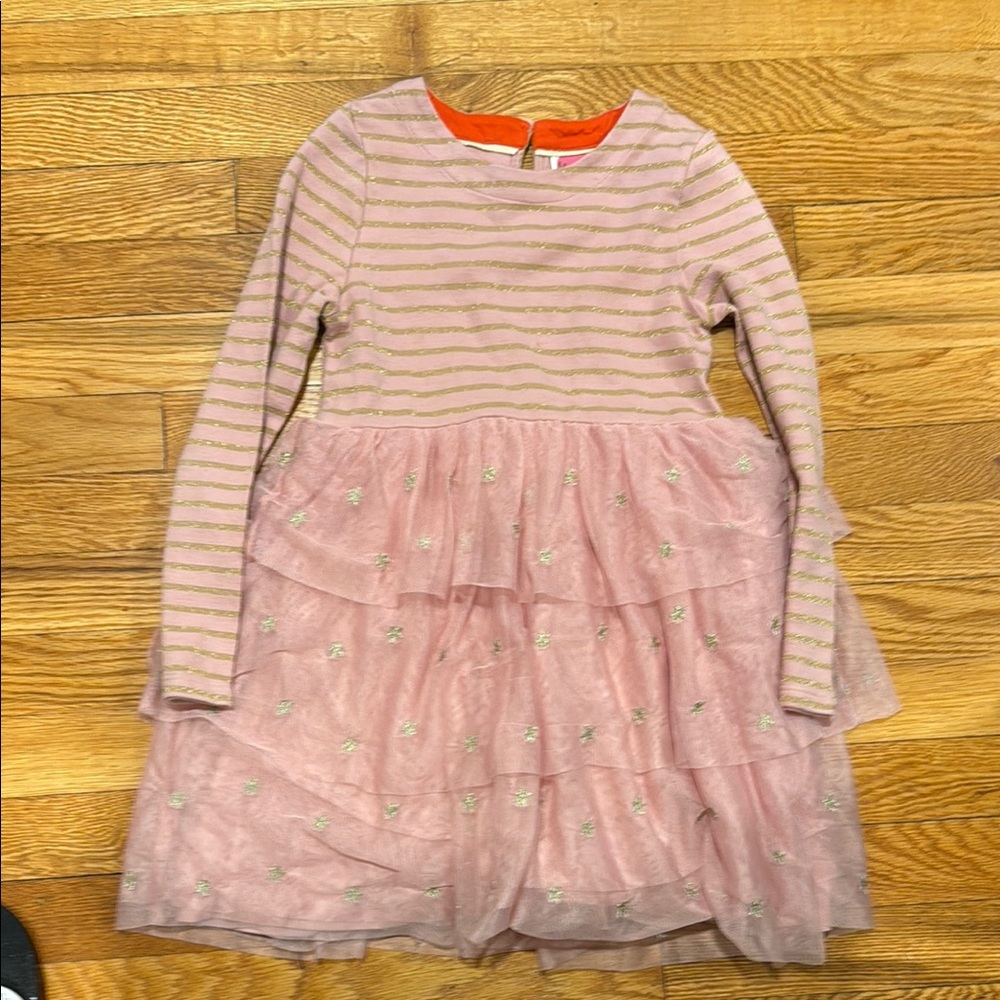 Mini Boden Pink Striped Dress
